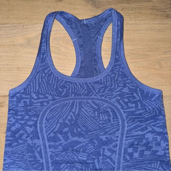 Lululemon Swiftly Tech Racerback Heathered Harbor Blue 6 - Picture 9 of 12